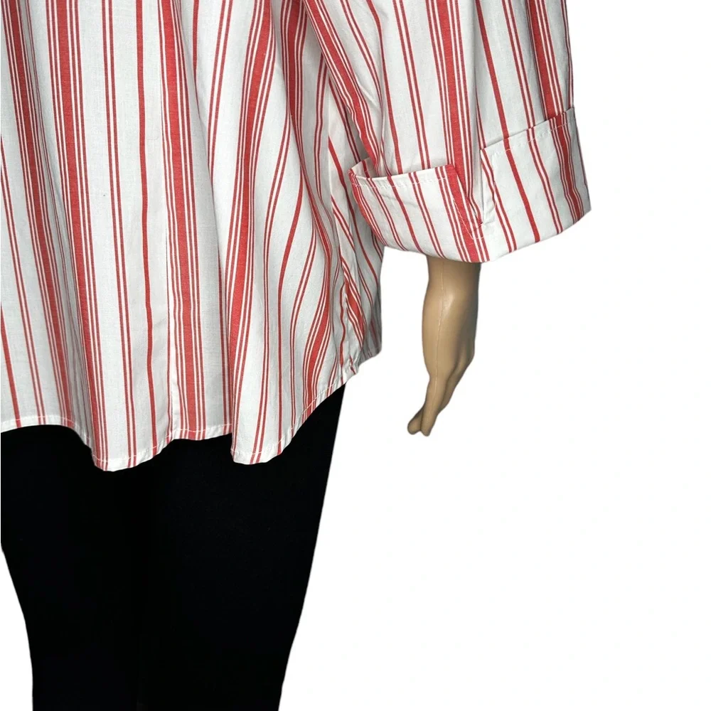 Jessica London women long sleeve stripe button down blouse size18/20